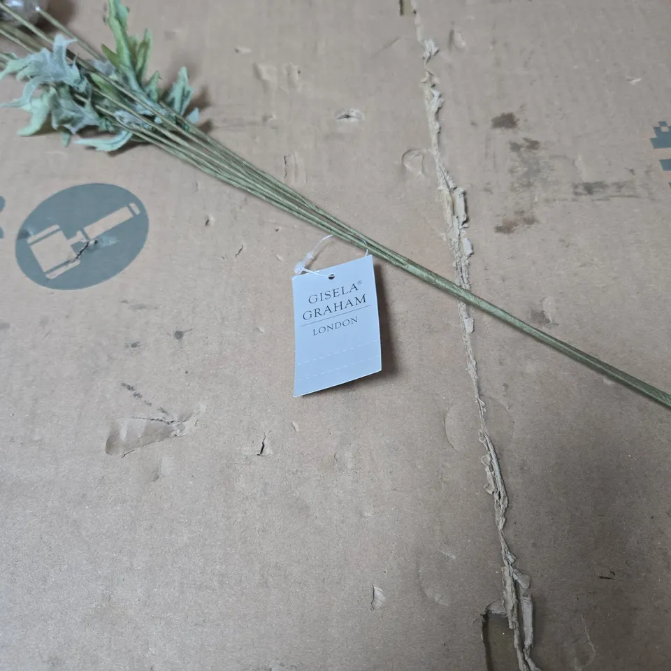 BOX OF APPROXIMATELY 11 X GISELA GRAHAM SILVER FLOWER DECORATIONS 
