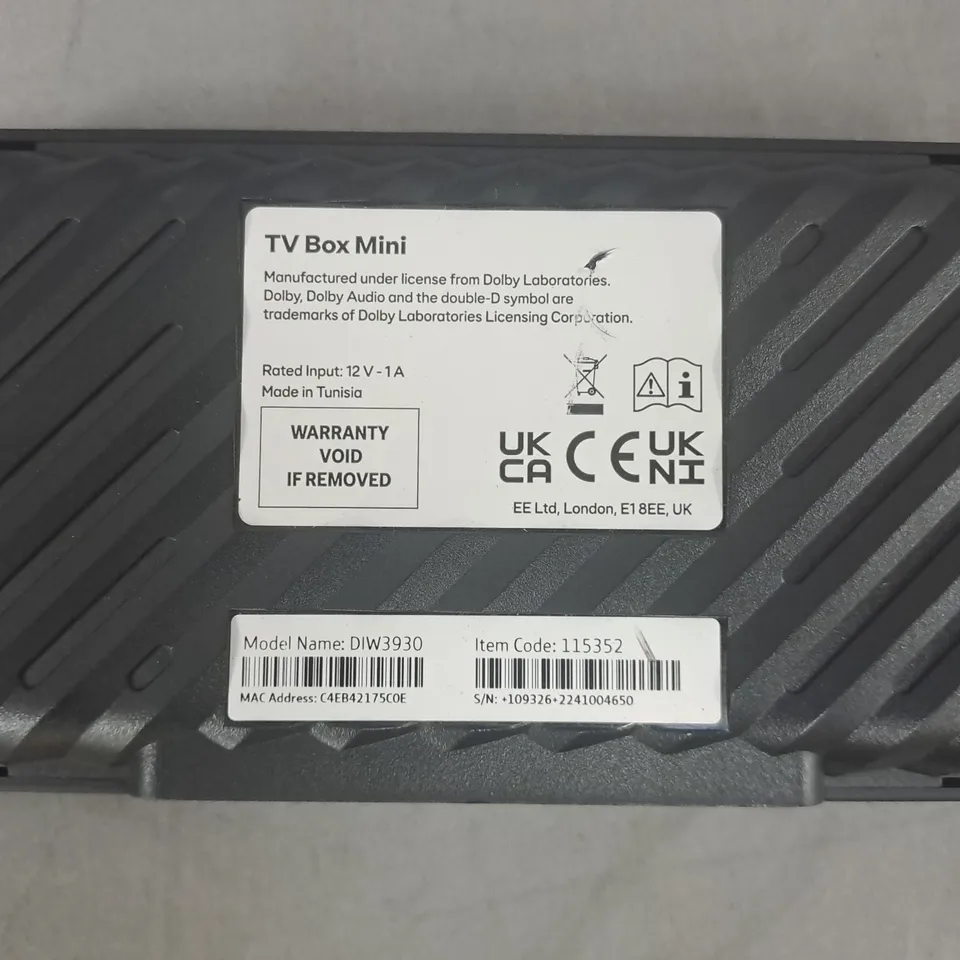 TV BOX MINI DIW3930 – SET-TOP BOX (12V 1A) BLACK