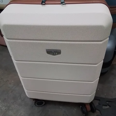 LUGG JETSET CABIN BAG CREAM WITH BROWN 