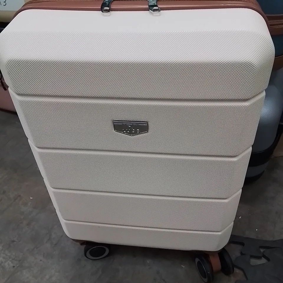 LUGG JETSET CABIN BAG CREAM WITH BROWN 