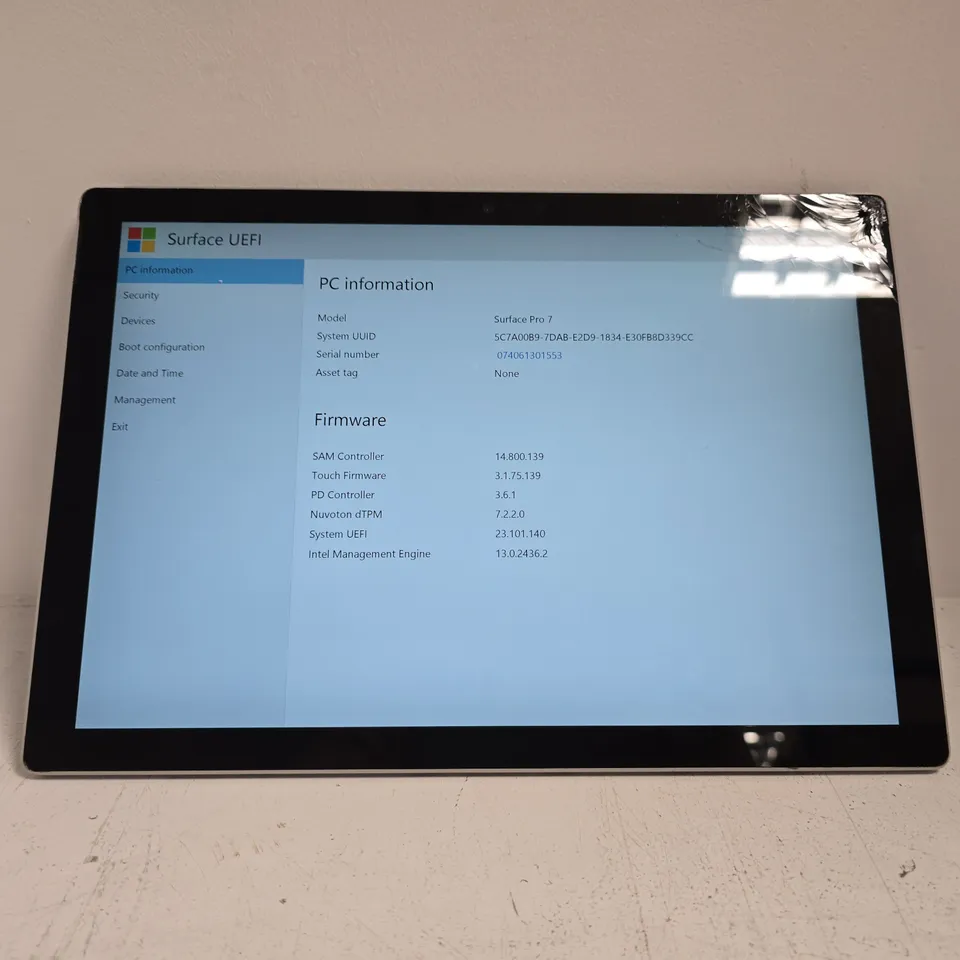 MICROSOFT SURFACE PRO 7