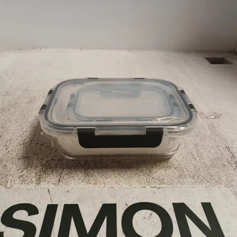 BOX OF 10 GLASS STORAGE CONTAINERS WITH LOCK LID (ASSORTED SIZE)