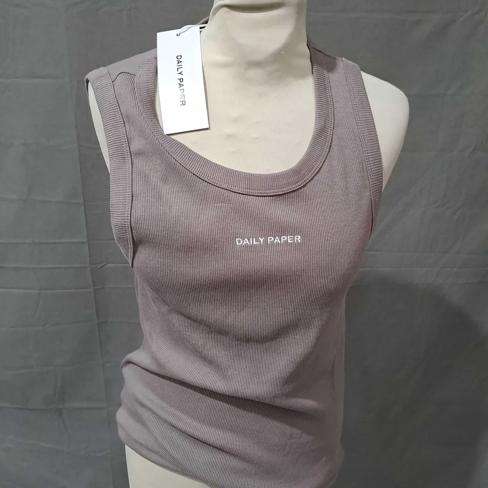DAILY PAPER LOGO TYPE TANK TOP MENS IN SHARK GREY - LARGE