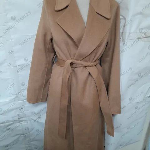 MNG LONG BELTED COAT IN BROWN SIZE S