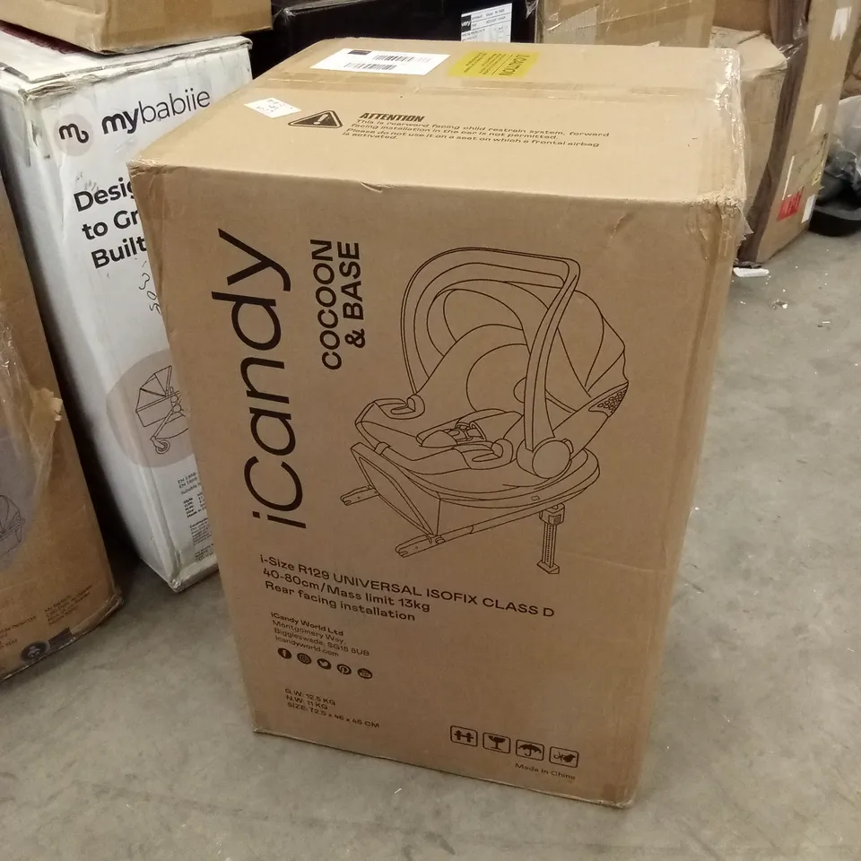 BOXED ICANDY CAR SEAT COCOON & BASE 