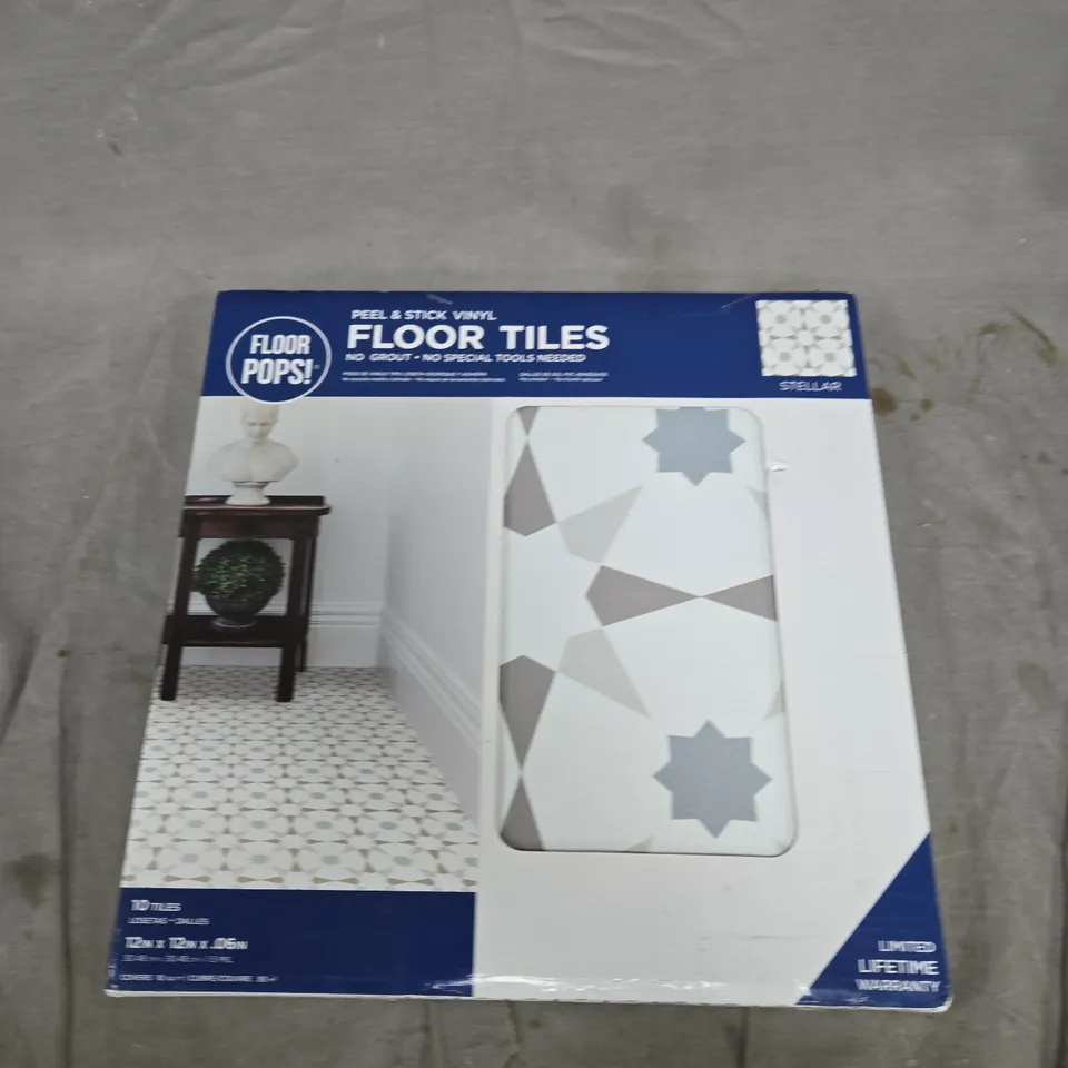 FLOOR POPS PEEL & STICK VINYL FLOOR TILES – 12 X 12 IN (BOXED)