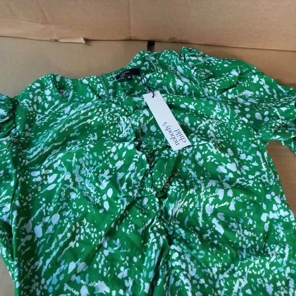 NOBODYS CHILD NICOLA MINI DRESS IN GREEN - 10