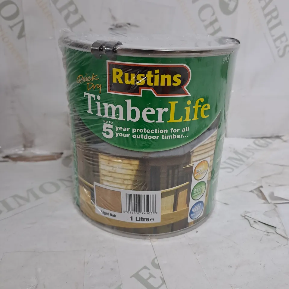 RUSTINS QUICK DRY TIMBERLIFE - LIGHT OAK 1LTR