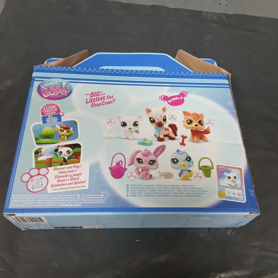 LITTLEST PET SHOP COLLECTOR SET – 6 MINI FIGURES WITH ACCESSORIES, BOXED