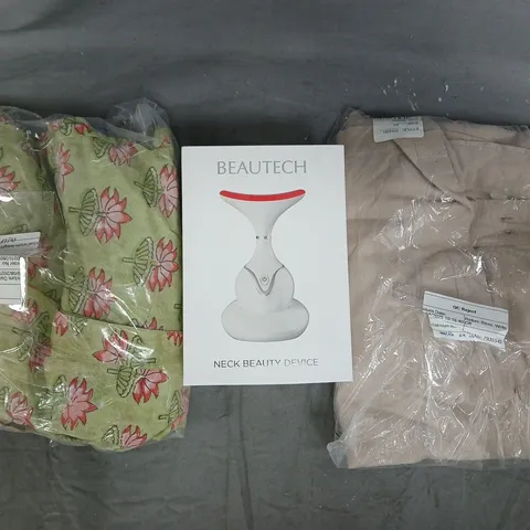 BOX OF APPROXIMATELY 10 ASSORTED HOUSEHOLD ITEMS TO INCLUDE BEAUTECH NECK BEAUTY DEVICE, ETC - COLELCTION ONLY