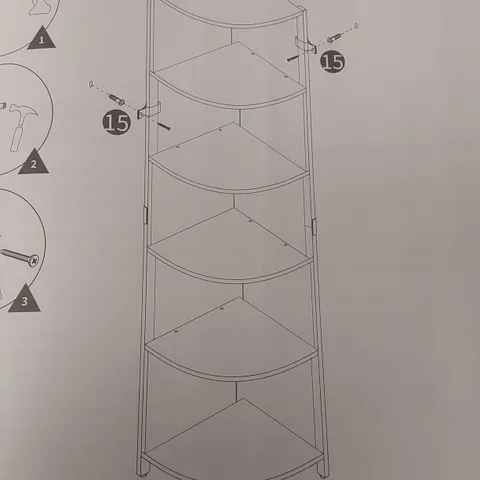 BOXED WOODEN CORNER SHELF IN WHITE 