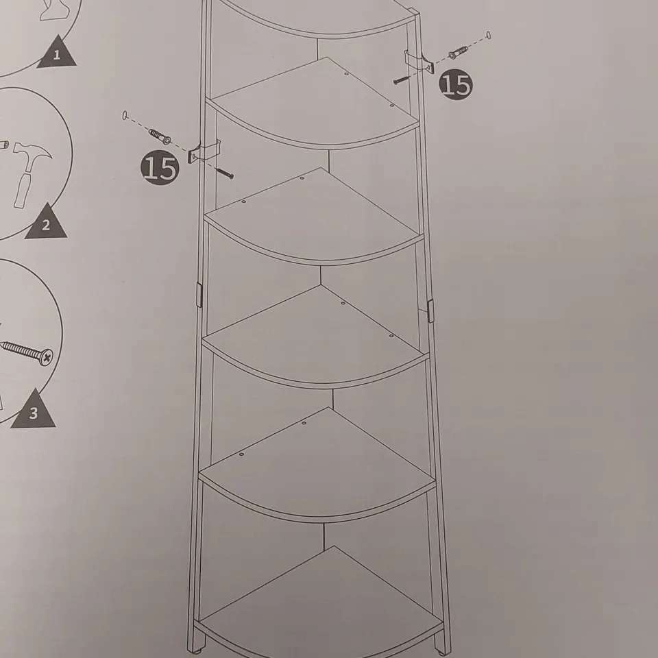BOXED WOODEN CORNER SHELF IN WHITE 