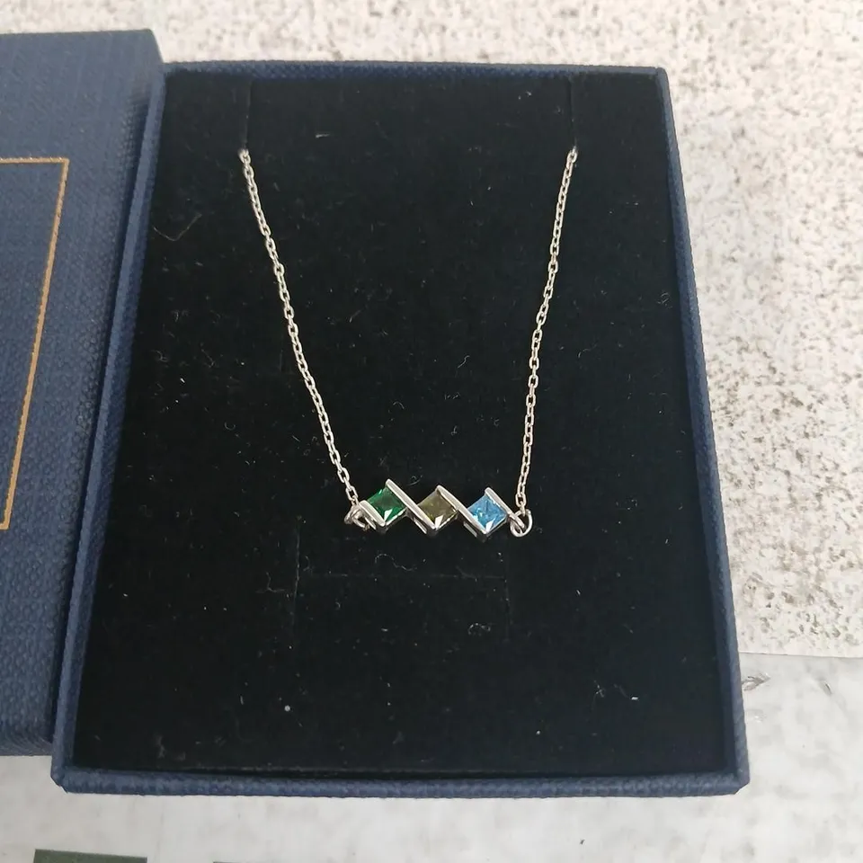 NY JEWELLERY NECKLACE WITH RAINBOW GEMSTONES