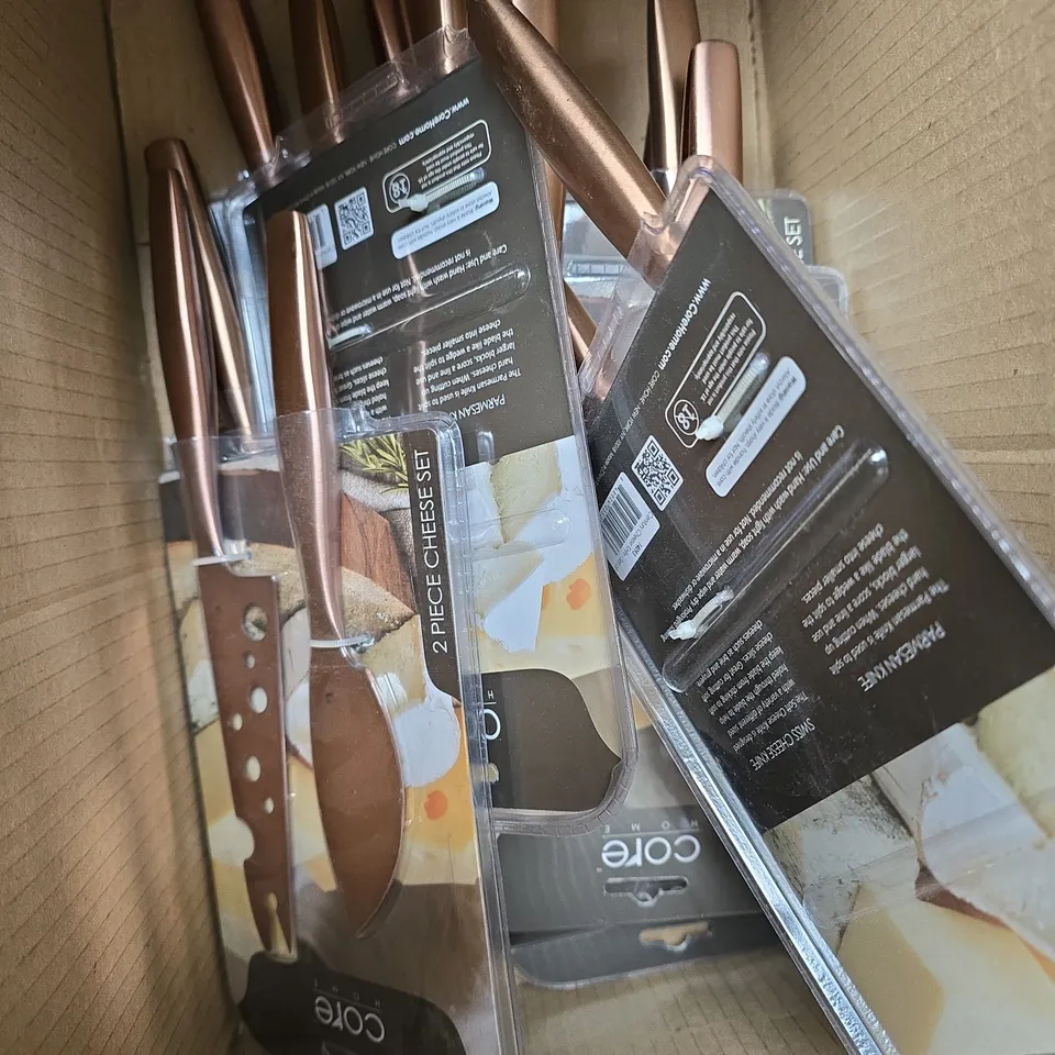BOX OF CORE HOME CENTURY CHEESE KNIVES SETS