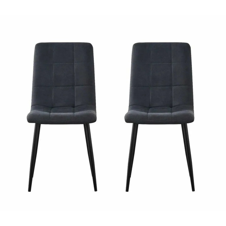 BOXED ALIASA BLACK UPHOLSTERED DINING CHAIR