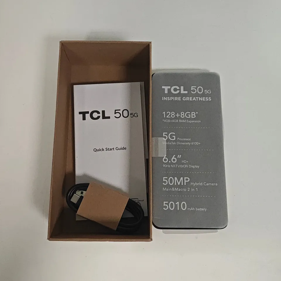 BOXED TCL 50 5G 4+4GB 128GB IN SPACE GREY - T613K