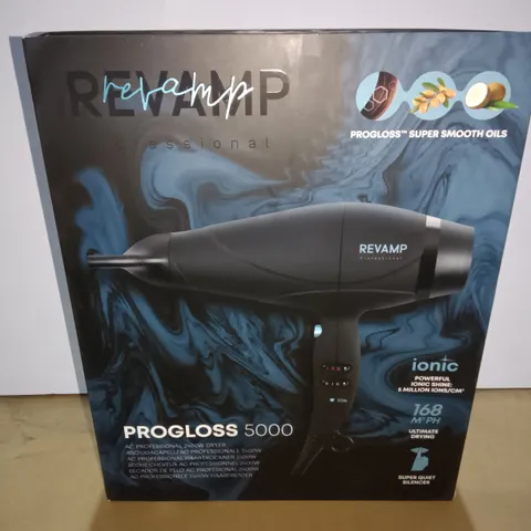 BRAND NEW BOXED REVAMP PROGLOSS 5000 AC PROFESSIONAL 2400W DRYER DR-5000-GB