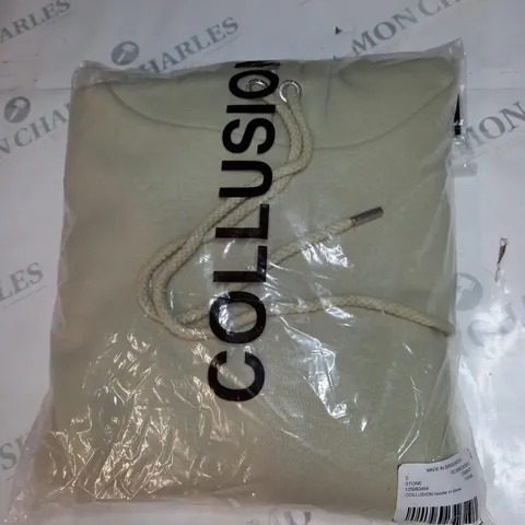 BAGGED COLLUSION HOODIE SIZE S