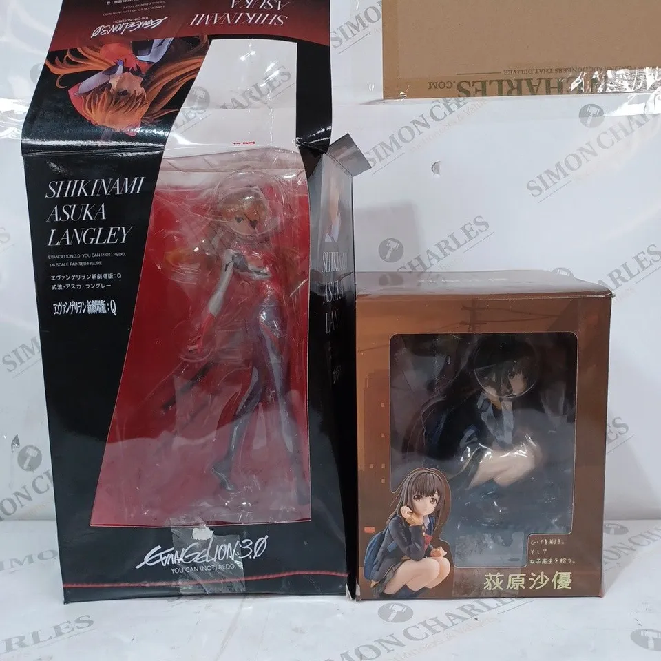 2 JAPANESE MINI FIGURINES TO CONTAIN SAYU OGIWARA & SHIKINAMI ASUKA LANGLEY