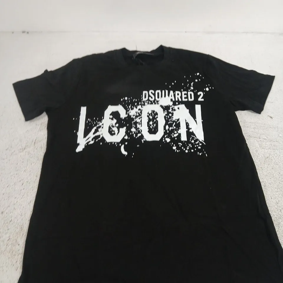 DSQUARED2 BLACK T‑SHIRT – UK L – MADE IN ITALY