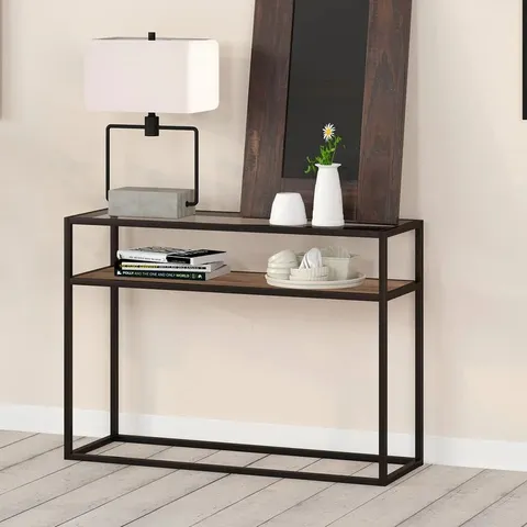 BOXED 106.7CM CONSOLE TABLE - BROWN (1 BOX)