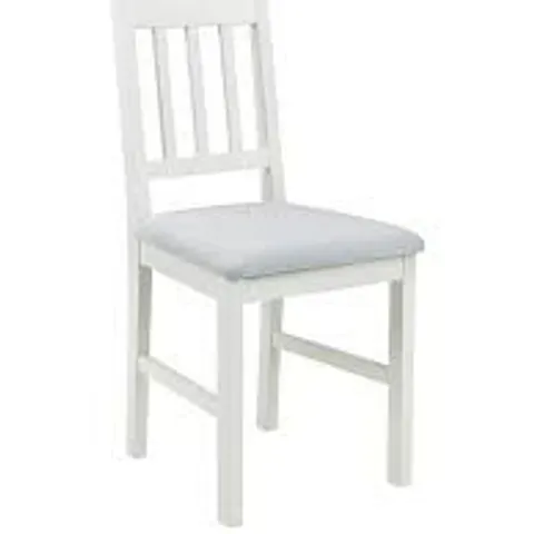 JULIAN BOWEN COXMOOR SOLID OAK DINING CHAIR - WHITE - COLLECTION ONLY 