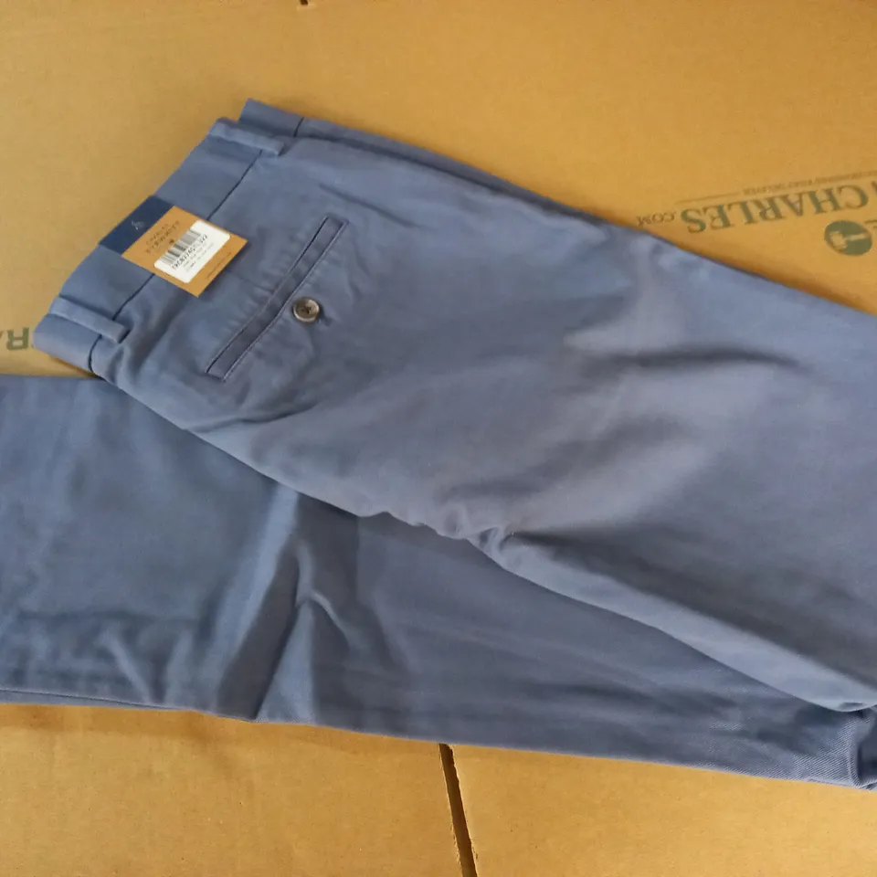 CHARLES TYRWHITT STEEL BLUE SLIM FIT CHINOS - W32 L32