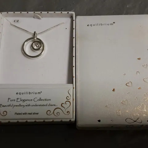 EQUILIBRIUM PURE ELEGANCE COLLECTION PLATED SILVER NECKLACE