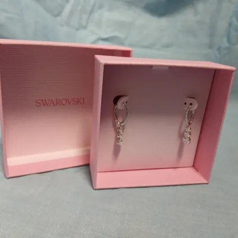 SWAROVSKI CRYSTAL DROP EARRINGS – BOXED (PINK PRESENTATION BOX)