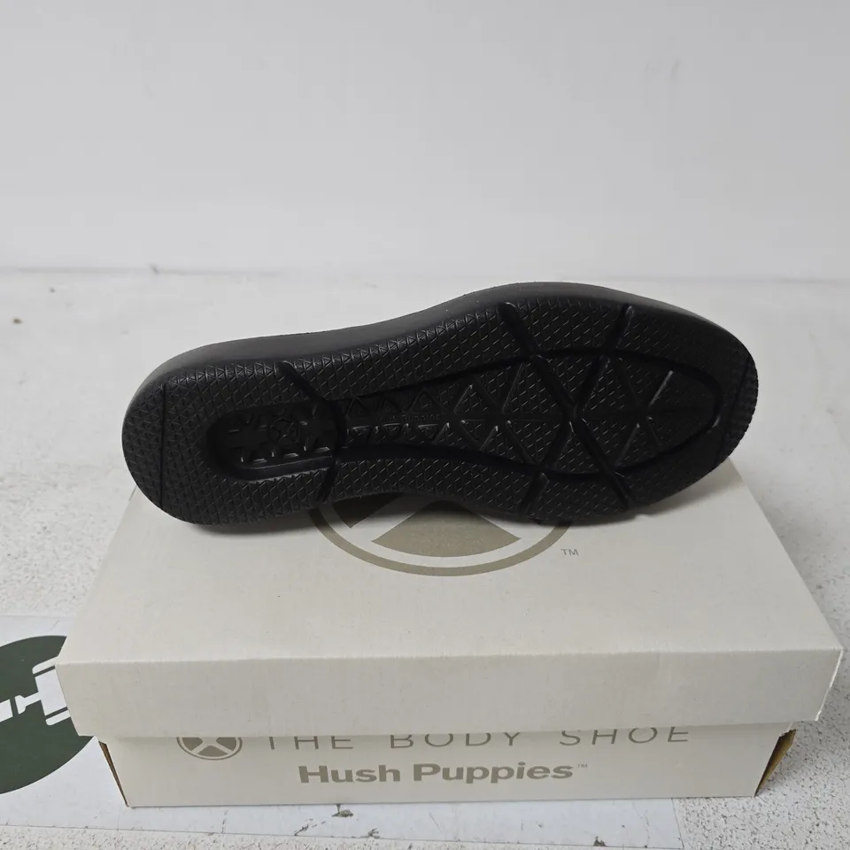 HUSH PUPPIES WOMEN JOY WINGTIP BOLD BLACK LEATHER UK 6 BOXED