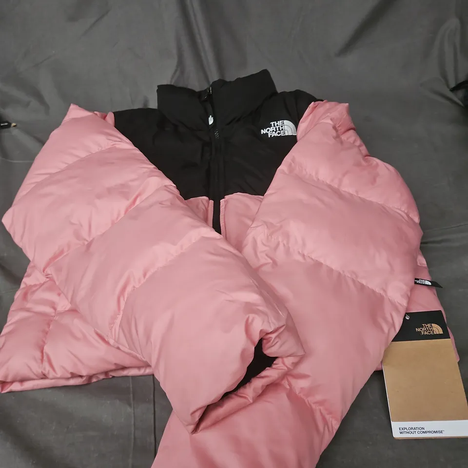 THE NORTH FACE WOMEN'S CROPPED PUFFER JACKET – PINK/BLACK, XS (UK 6–8)