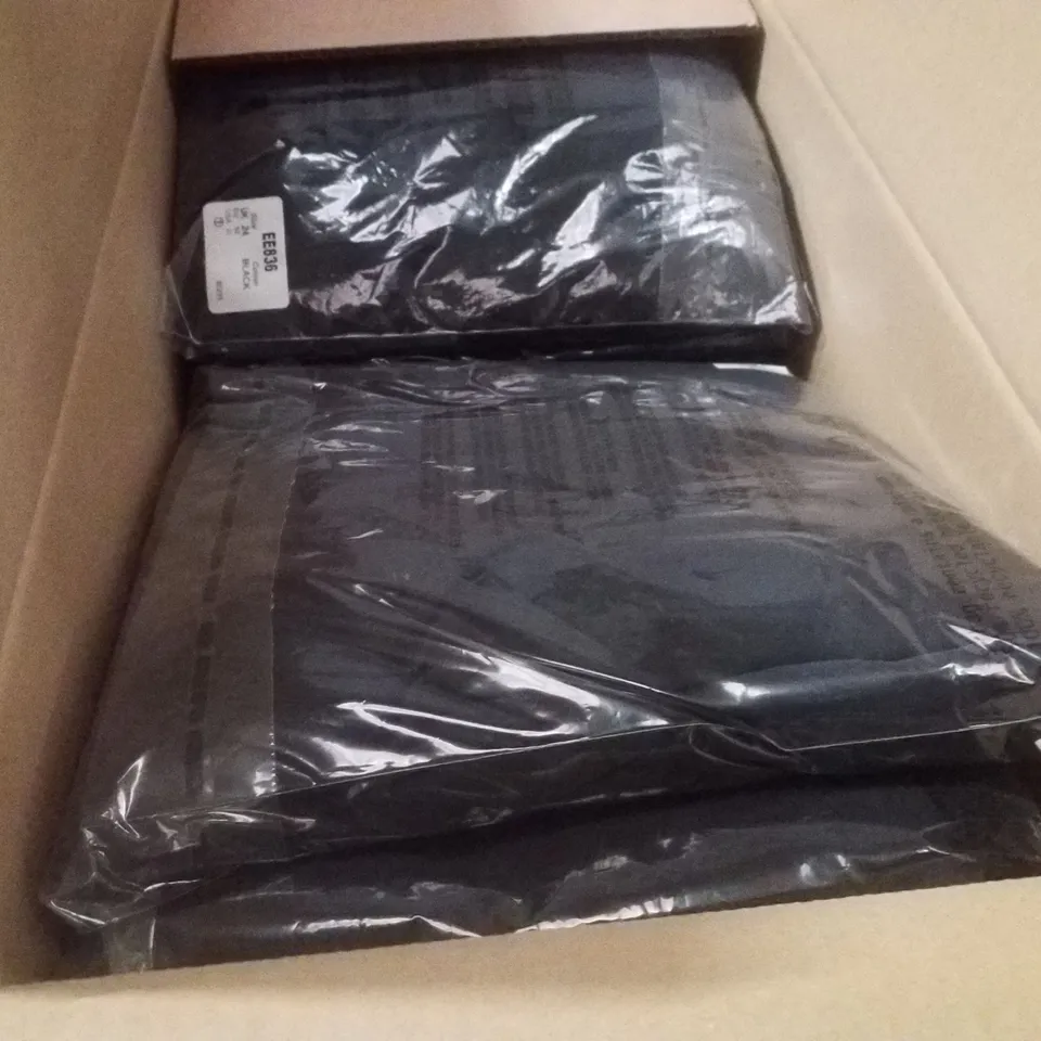 BOX CONTAINING APPROXIMATELY 11 BRAND NEW JD WILLIAMS BLACK BUBBLE HEM SKIRTS - SIZE 24