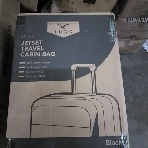 BOXED LUGG 15 INCH JETSET TRAVEL CABIN BAG - BLACK