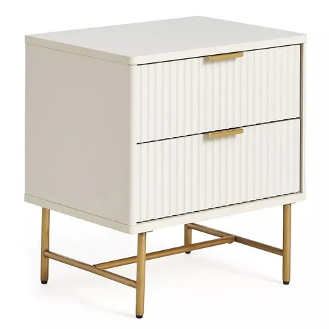 CORA 2 DRAWER BEDSIDE CHEST