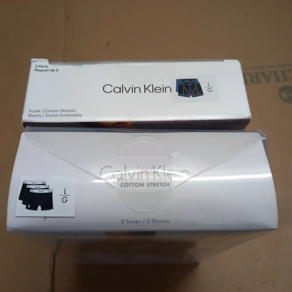 2 PACKS OF CALVIN KLEIN TRUNKS - L/G