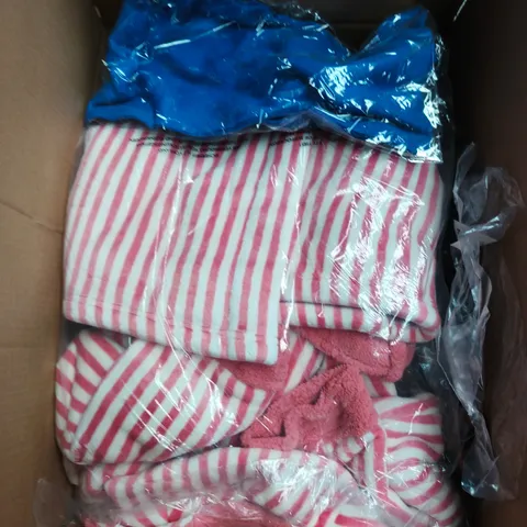 LARGE BOX OF APPROXIMATELY 25 ASSORTED CLOTHING ITEMS IN VARIOUS COLOURS, STYLES AND SIZES - COLLECTION ONLY