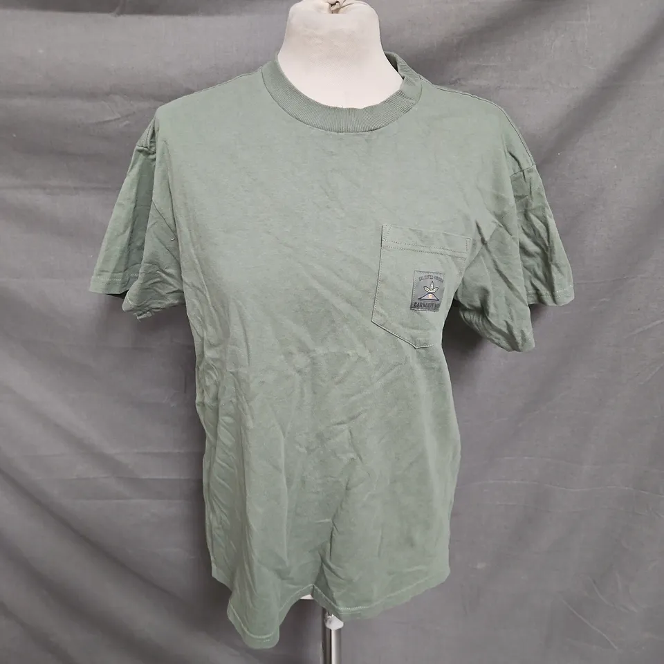 CARHARTT POCKET TEE IN GREEN SIZE S