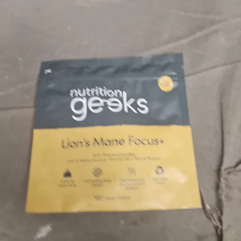 NUTRITION GEEKS LION'S MANE FOCUS SUPPLEMENT POUCH - 180 VEGAN TABLETS 