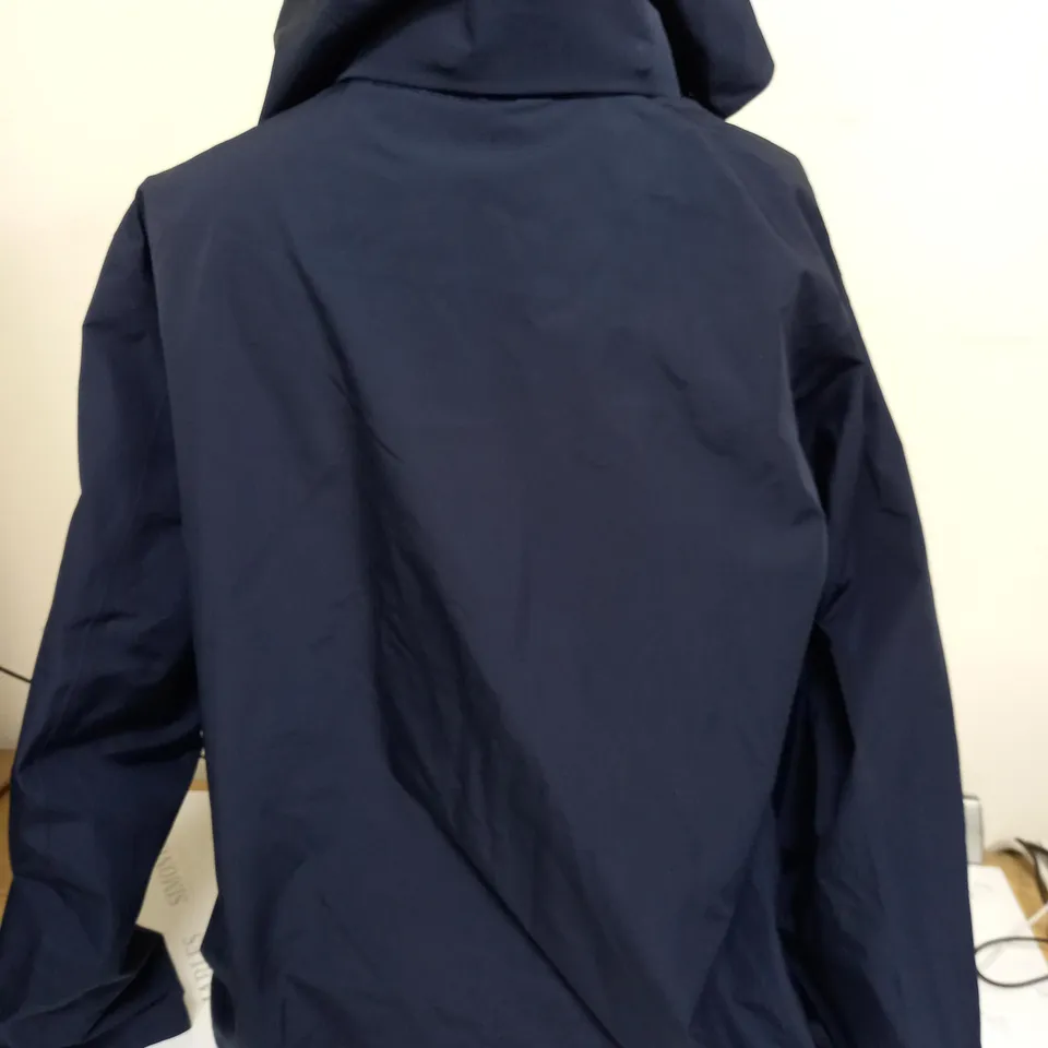 GANT ZIP UP LONG SLEEVE HOODED COAT IN NAVY - XL