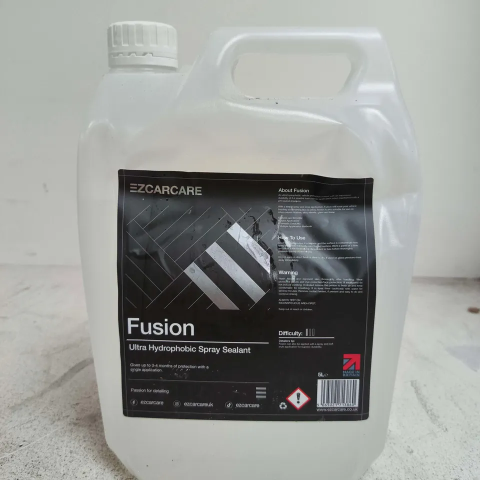 EZCARCARE FUSION ULTRA HYDROPHOBIC SPRAY SEALANT – 5L