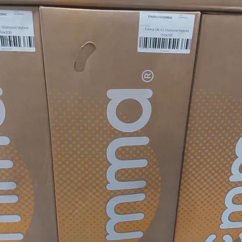 BRAND NEW BOXED EMMA UK V2 DIAMOND HYBRID 150 x 200CM KING SIZE MATTRESS 