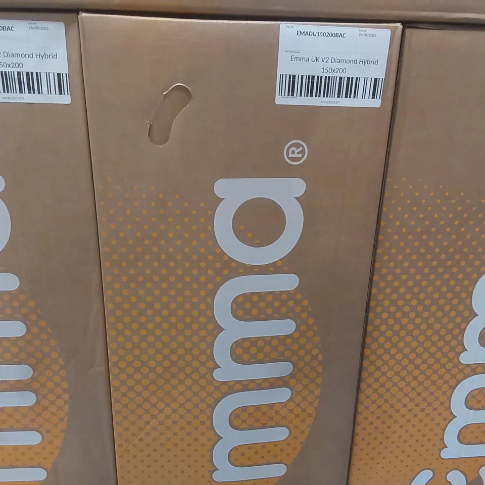 BRAND NEW BOXED EMMA UK V2 DIAMOND HYBRID 150 x 200CM KING SIZE MATTRESS 