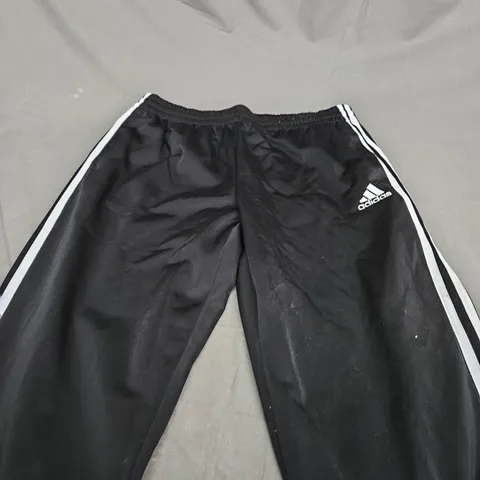 ADIDAS REGULAR FIT BLACK TRACKSUIT PANTS - UK LARGE