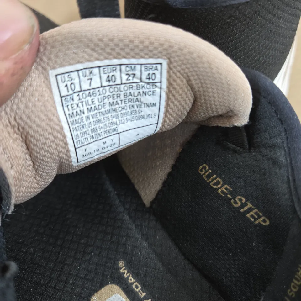 SKECHERS SLIP-INS KNIT TRAINERS – MEN'S, UK 7 (US 10), BLACK