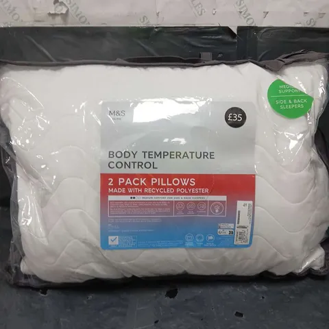 M&S BODY TEMPERATURE CONTROL PILLOW TWIN PACK 