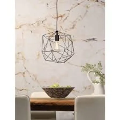 BOXED ITS ABOUT ROMI COPENHAGEN PENDANT LIGHT 1 LIGHT IRON BLACK GEOMETRIC (1 BOX)