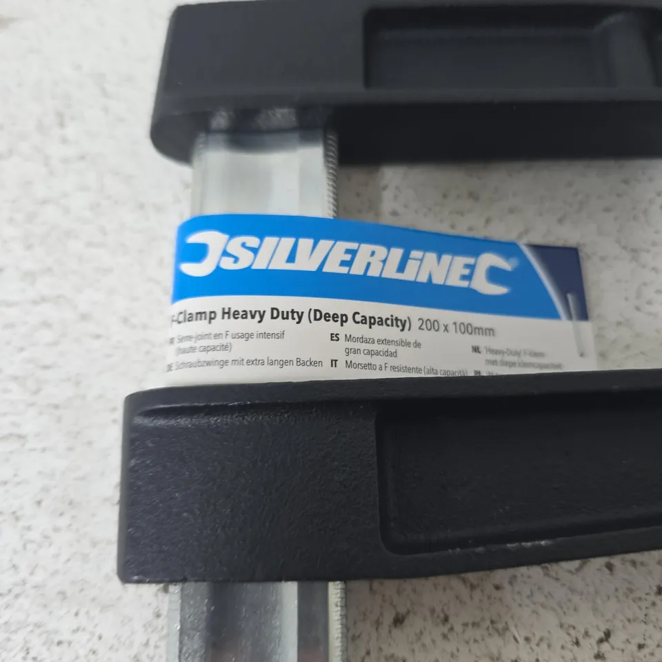 SILVERLINE HEAVY DUTY DEEP CAPACITY CLAMP 200 X 100MM