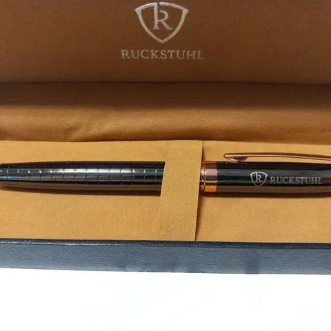 RUCKSTUHL STAINLESS STEEL LUXURY PEN IN GIFT BOX – HAND ASSEMBLED