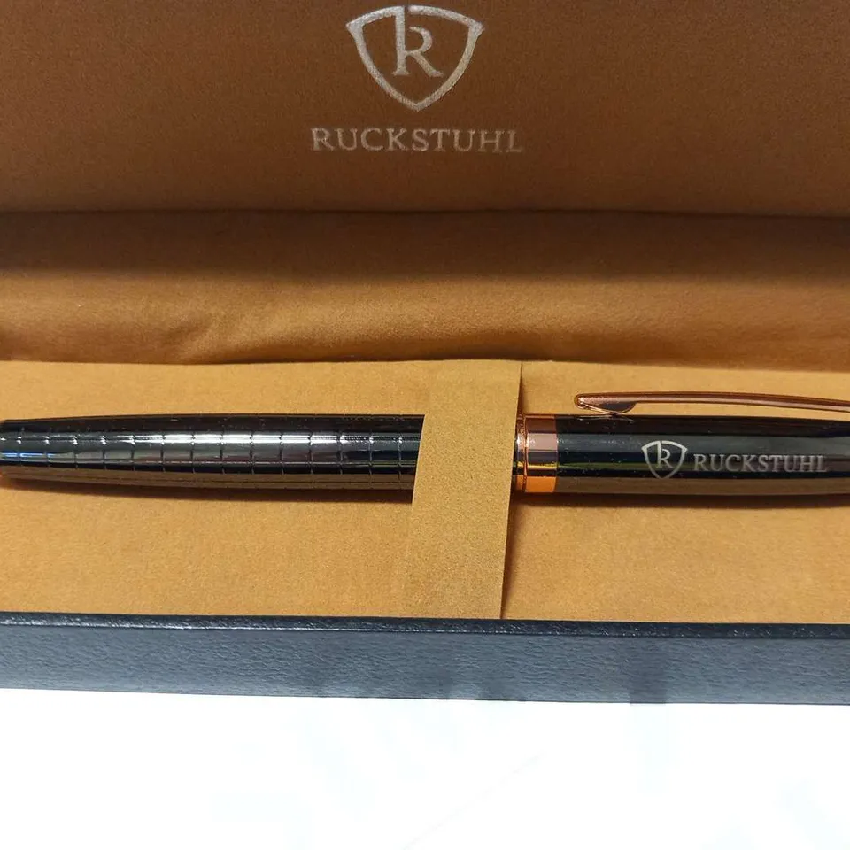 RUCKSTUHL STAINLESS STEEL LUXURY PEN IN GIFT BOX – HAND ASSEMBLED 