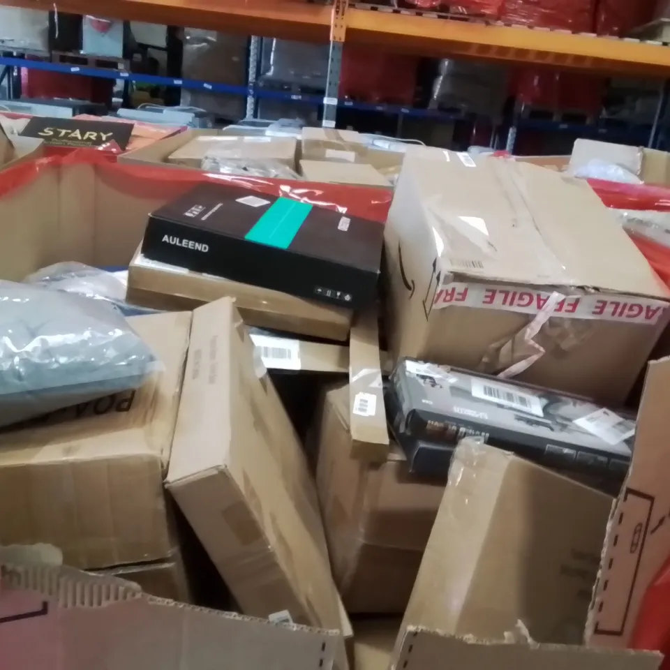 PALLET OF ASSORTED HOUSEHOLD GOODS AND PRODUCTS TO INCLUDE;TOY STORY COLLECTIBLE,TOILET SEAT,FIREPLACE FENCE 